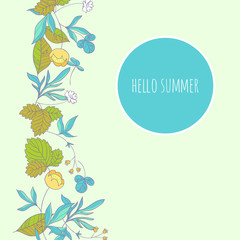 Forest herbs. floral background