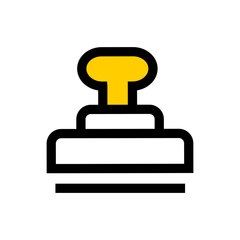 Rubber stamp line icon.