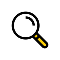 Magnifying glass, search line icon.