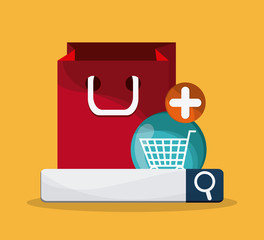 Searching online design. digital marketing. colorful illustratio