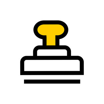 recommend clip art: Rubber stamp line icon.