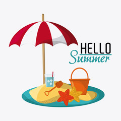 Fototapeta premium Summer design. Vacation icon. Colorful illustration