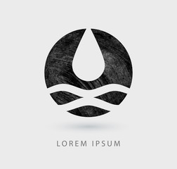 Water Abstract Symbol. Drop Icon. Vector Template