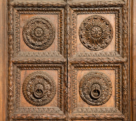 Old Hand Carved Door