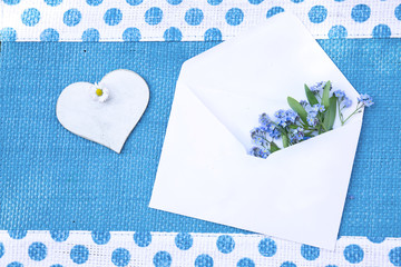 bouquet of flowers in the envelope