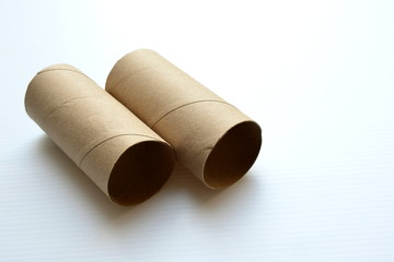 Tissue core on the white background.
