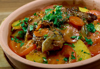 Chanakhi traditional Georgian dish