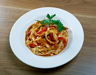 fettuccine with squid