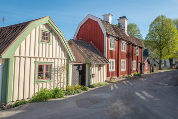 Idyllic small town Söderköping during spring. Söderköping is a historic medieval town in Sweden.