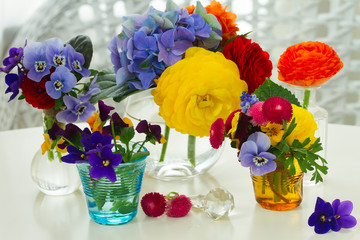 Colorful cut flowers