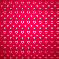 Valentine day pattern with shadow. illustration