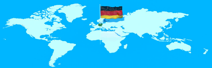 Terra 3D con bandiera Germania