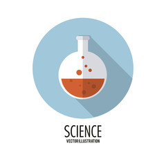 Biology design. Science icon. Flat illustration, editable vector