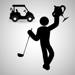 Golf design. Sport icon. Isolated illustration, editable vector