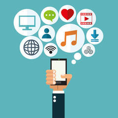 Social media design. gadget icon. Multimedia illustration