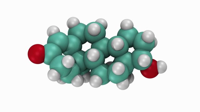 Male hormone (testosterone) molecule