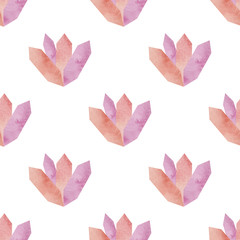 Watercolor minerals seamless pattern. Made in vector. Unusual background for web-design, t-shirts, fabric, wallpaper.