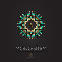 modern monogram, logo vector template. 