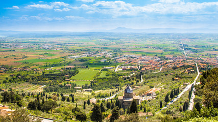 The Val di Chiana, an alluvial valley in Tuscany, Italy