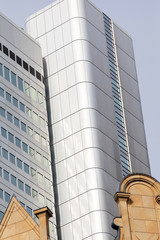 Old and new bank Building in Frankfurt, Germany