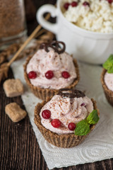 Homemade dessert from cottage cheese