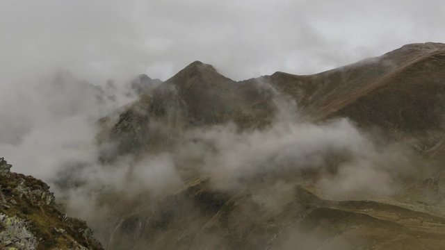 Mountain on cloudy day