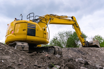 Bagger auf der Baustelle