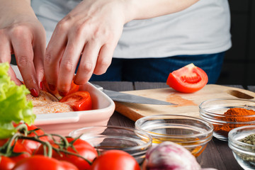 Chicken thighs with spices