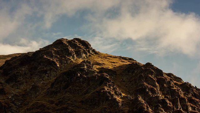 Mountain on cloudy day