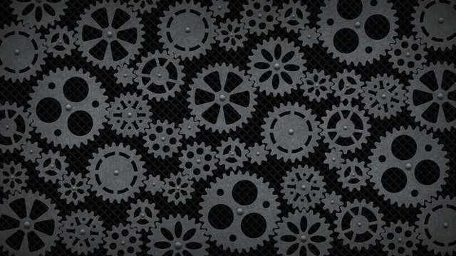 Mechanism with steampunk gears background