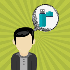 Technology design. media icon. Colorful illustration