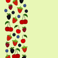 abstract vector doodle berry background