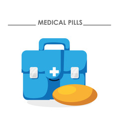 Medical care design. Health care icon. Isolated illustration
