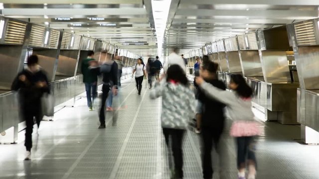 People in tunnel