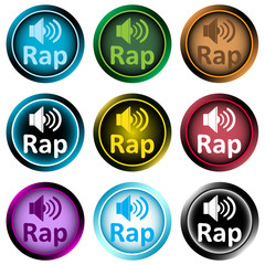 Clipart color icons rap loudspeaker