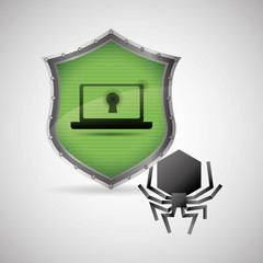 Fototapeta na wymiar Security system design. protection icon. Isolated illustration