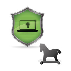 Security system design. protection icon. Isolated illustration