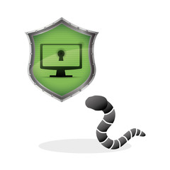 Security system design. protection icon. Isolated illustration