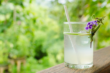 Cold fresh lemon juice.