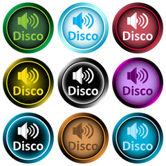 Clipart color icons disco loudspeaker