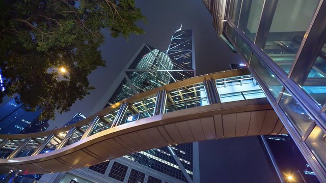 Footbridge at night