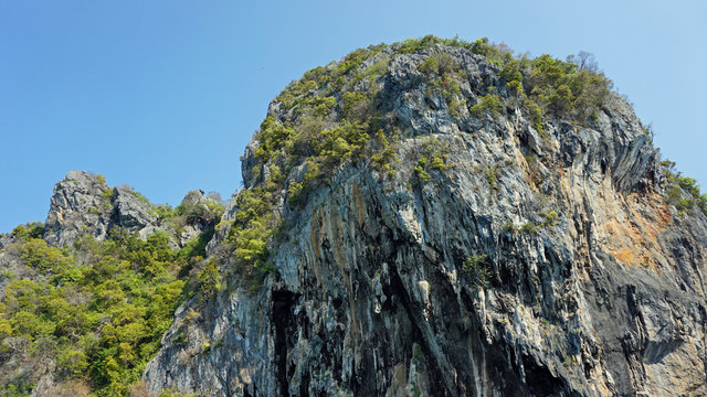 limestone rocks at thailands coast