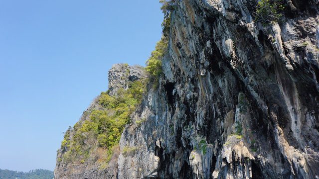 limestone rocks at thailands coast