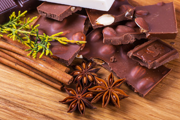 still life with chocolate and coffee