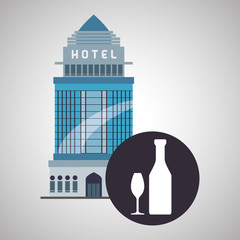 Hotel design. travel icon. Isolated and flat illustration