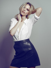 Fototapeta premium Portrait of beautiful blonde woman