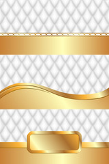 Abstract background white yellow gold illustration set vector