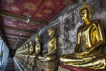 bouddhas alignés 