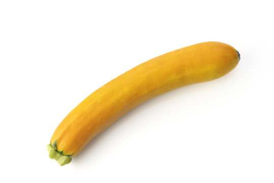 Yellow Zucchini /High resolution image of fresh yellow zucchini on white background shot in studio