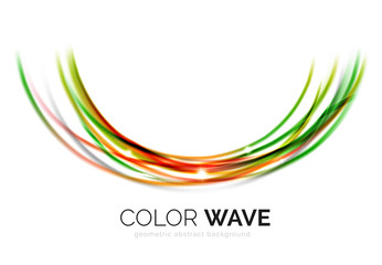 Glossy wave isolated on white background 